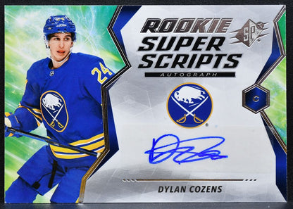 2020-21 SPx Rookie Superscripts Auto Dylan Cozens RS-DC Sabres RC Auto 8136