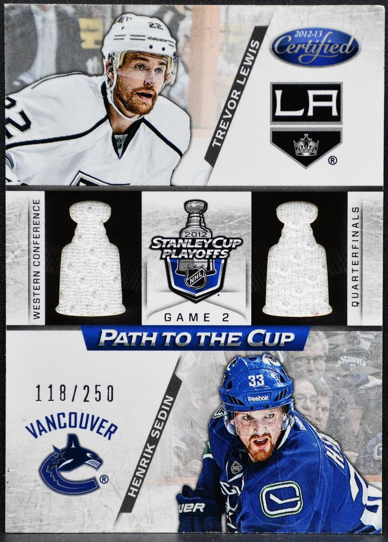2012-13 Panini Path to the Cup Quarterfinals Lewis/Sedin /250 Jersey 8670