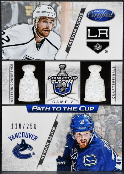 2012-13 Panini Path to the Cup Quarterfinals Lewis/Sedin /250 Jersey 8670