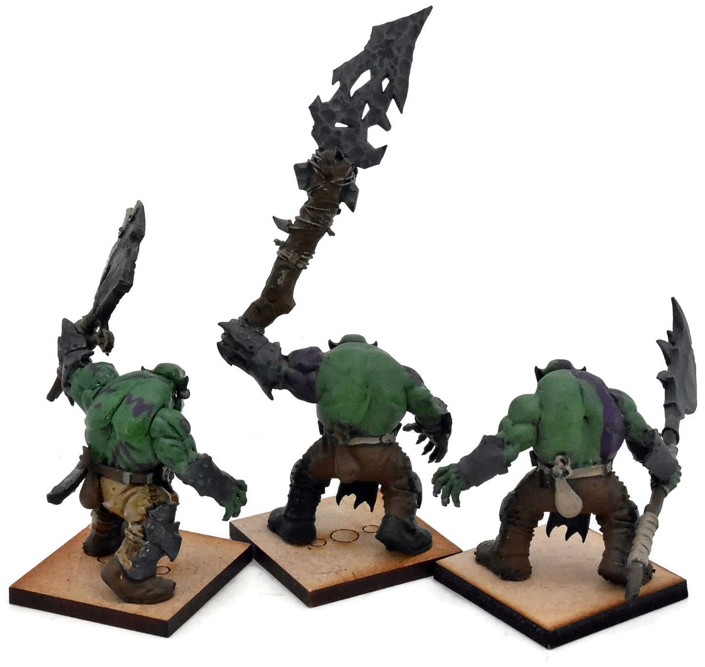 ORCS & GOBLINS 3 Savage Orcs #1 CONVERTED Warhammer Fantasy 32Mm