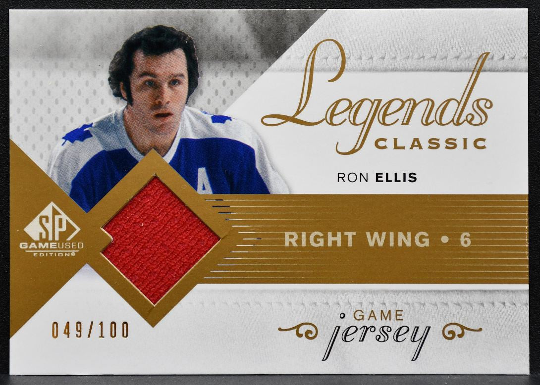 2007-08 SP Game Used Legends Classic Jersey Ron Ellis 049/100 Jersey 3193