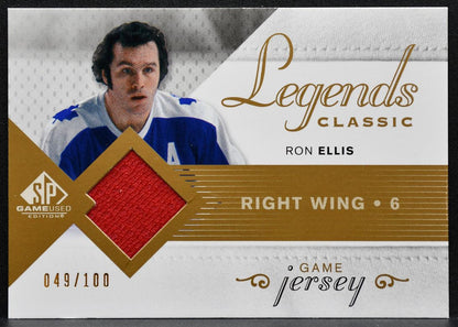 2007-08 SP Game Used Legends Classic Jersey Ron Ellis 049/100 Jersey 3193