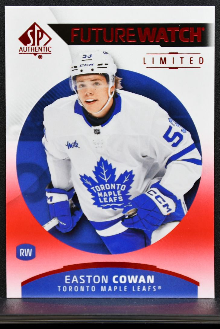 2025-26 SP Authentic Future Watch Limited Red Easton Cowan Maple Leafs RC 8143