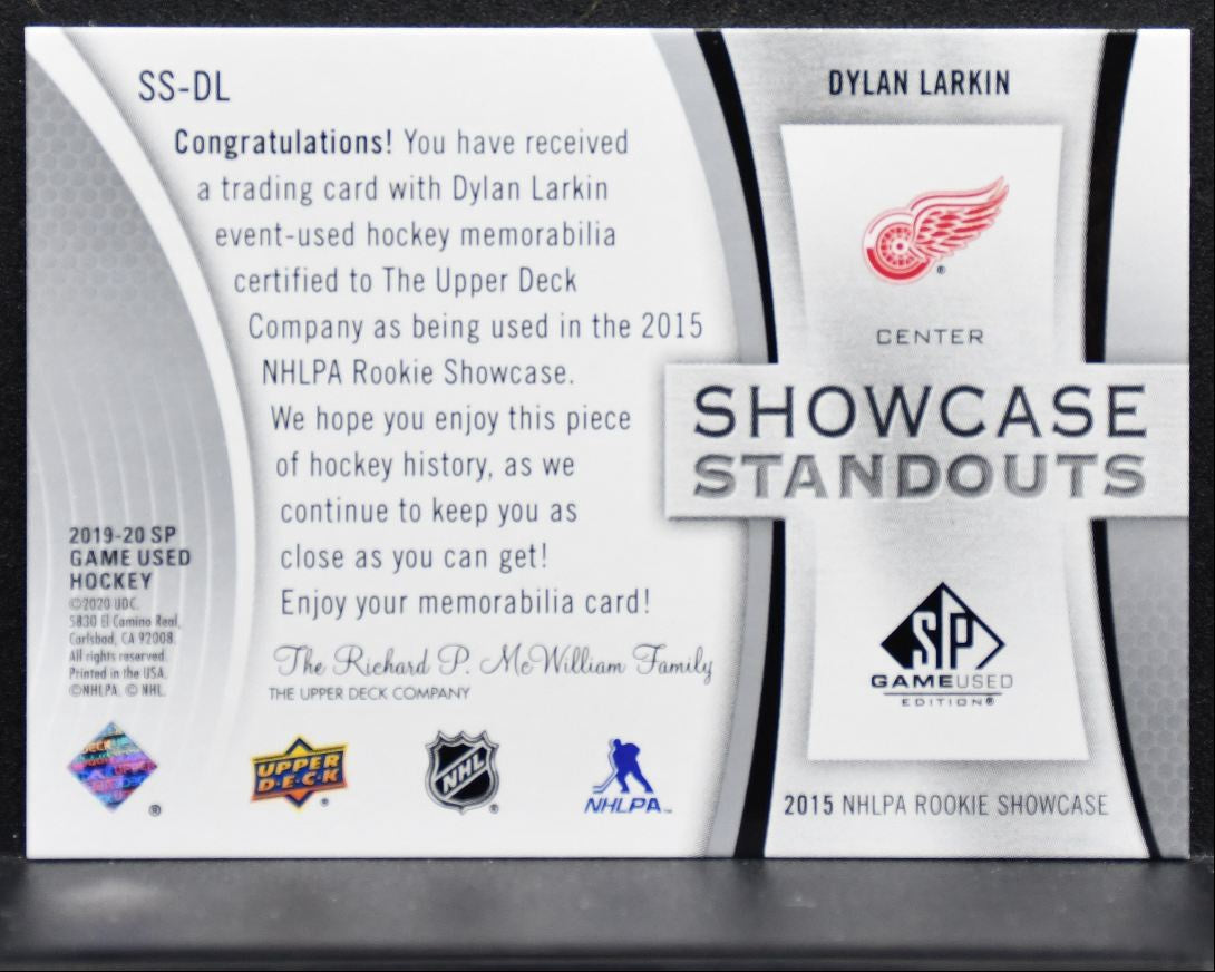 2019-20 SP Game Used Showcase Standouts Jersey Dylan Larkin Jersey 3469