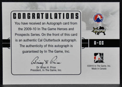 2009-10 In The Game Heroes and Prospects Autographs Clutterbuck A-CC Auto 4440
