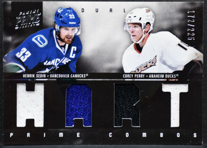2011-12 Panini Prime Combos Dual Jerseys Perry/Sedin /225 Jersey 9850