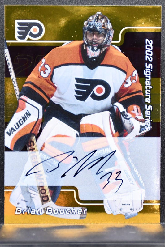 2001-02 In The Game Signature Series Auto Brian Boucher 192 Flyers Auto 2875