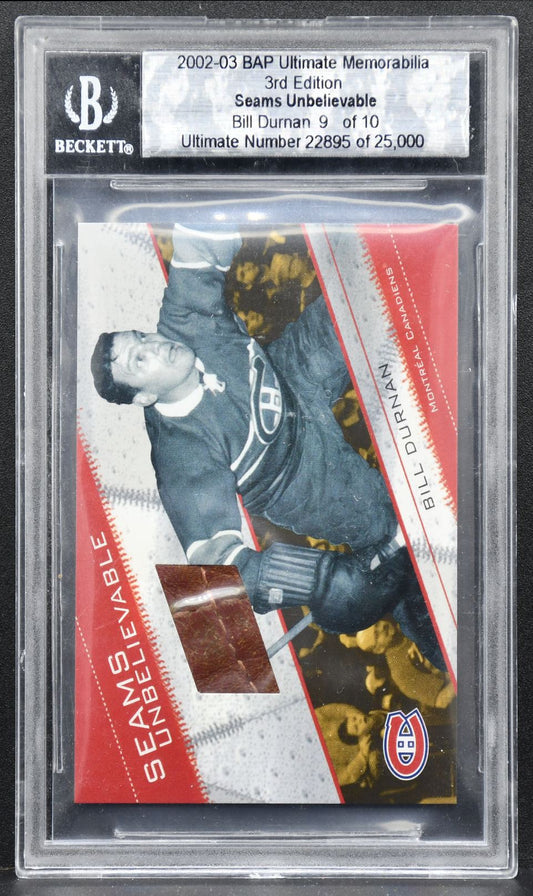 2002-03 In The Game Be A Player Ultimate Memorabillia Durnan Glove 2231