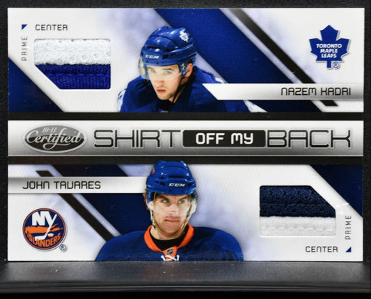 2010-11 Panini Shirt Off My Back Combos Prime Kadri/Tavares /10 Patch 3941
