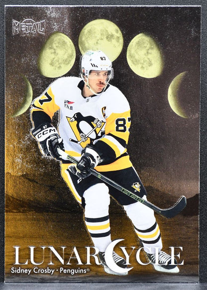 2025-26 SkyBox Metal Universe Lunar Cycle Sidney Crosby LC-15 Penguins 9744