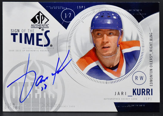 2009-10 SP Authentic Update - Sign of the Times Jari Kurri Edmonton Oilers Auto