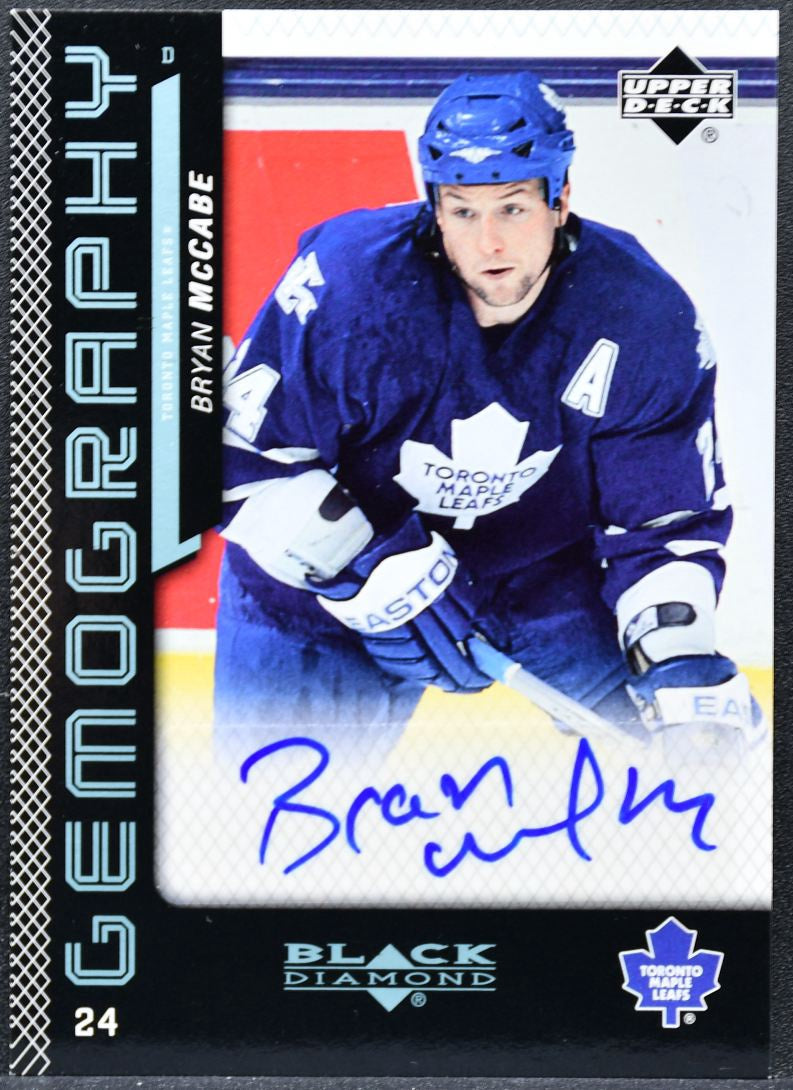 2006-07 UD Black Diamond Gemography Auto Bryan McCabe G-BM Auto 5020