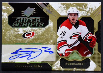 2017-18 SPx Super Scripts Sebastian Aho SS-SA Auto