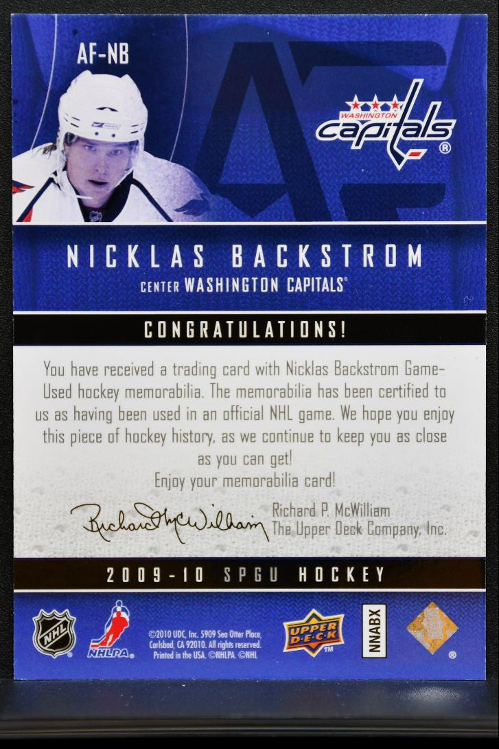 2009-10 SP Game Used Authentic Fabrics Nicklas Backstrom Capitals Jersey 0627