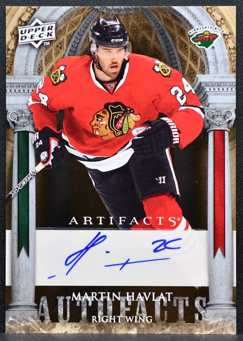 2009-10 Upper Deck Artifacts Autofacts Martin Havlat Minnesota Wild Auto 8957