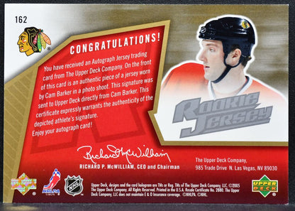 2005-06 SPx Rookie Jersey Auto Cam Baker RC Auto 0859/1499 Jersey 1922