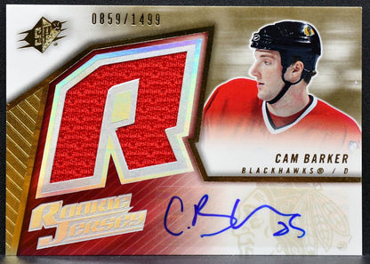 2005-06 SPx Rookie Jersey Auto Cam Baker RC Auto 0859/1499 Jersey 1922