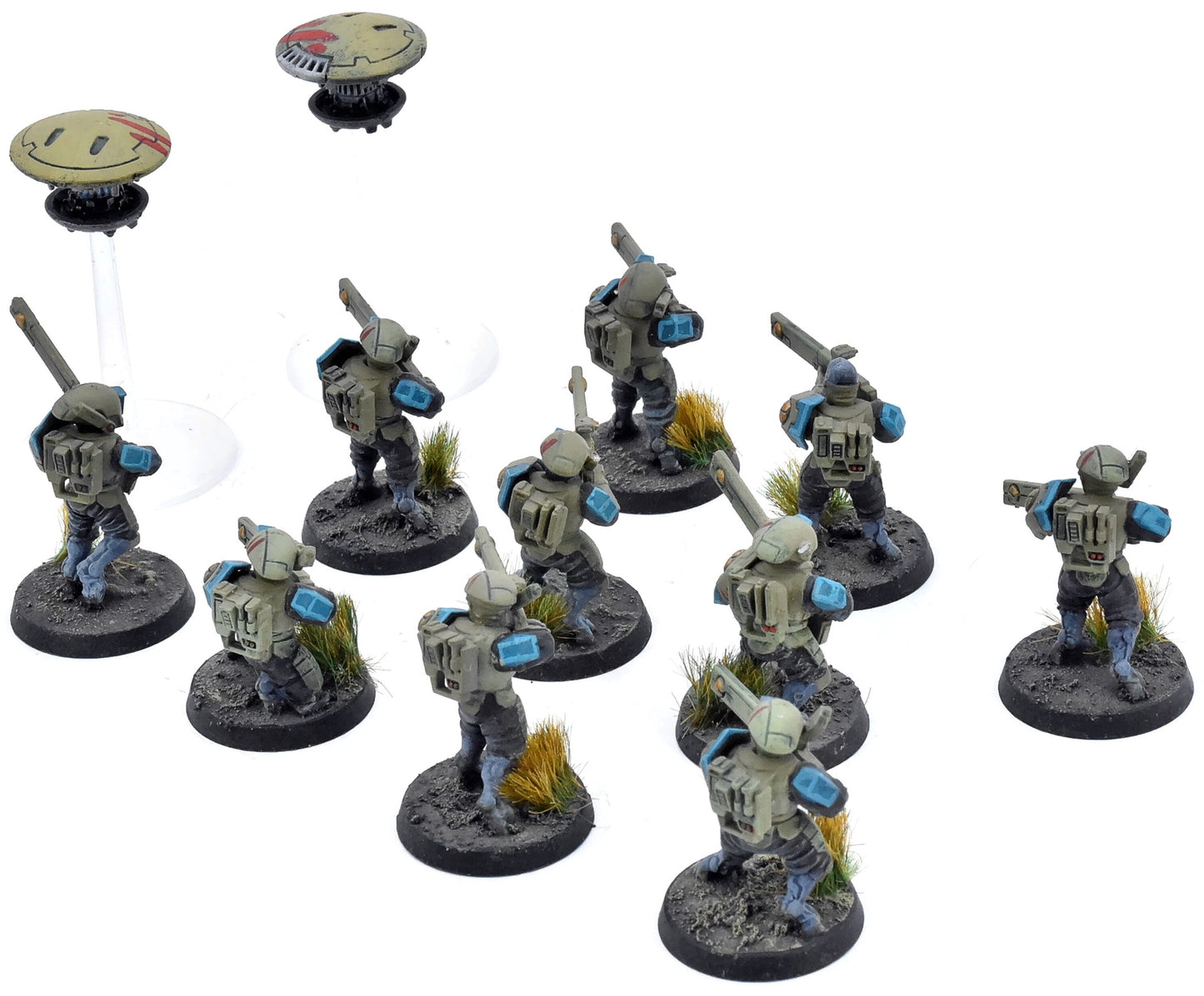 TAU EMPIRE 12 Strike Team #4 WELL PAINTED Warhammer 40K