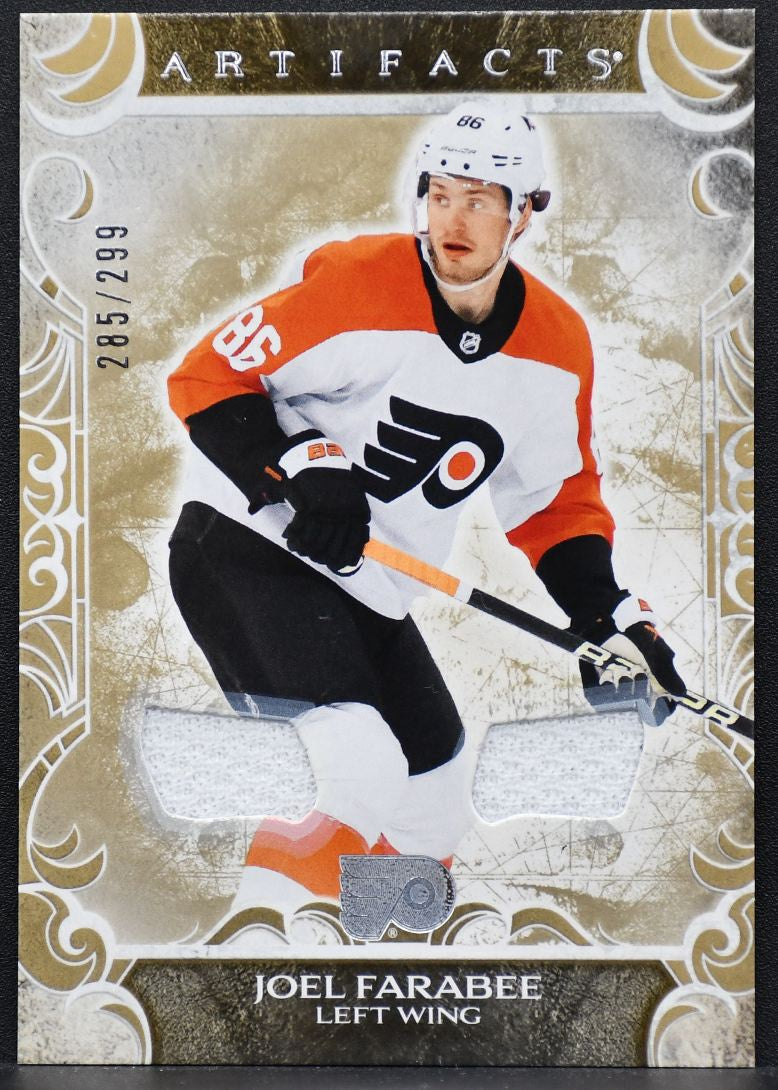 24-25 UD Artifacts Gold Materials Farabee 91 Philadelphia Flyers /299 Jersey 7284