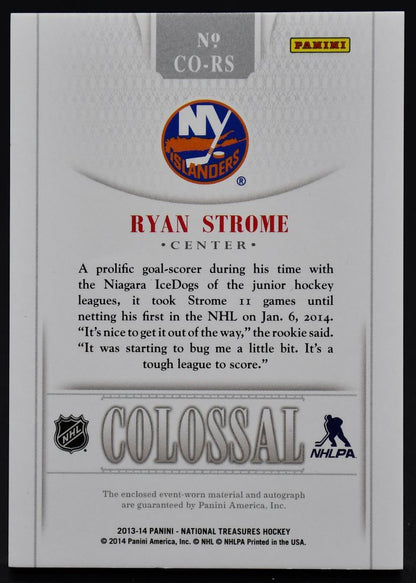 2013-14 Panini National Treasures Colossal Strome CO-RS RC Auto 09/25 Jersey