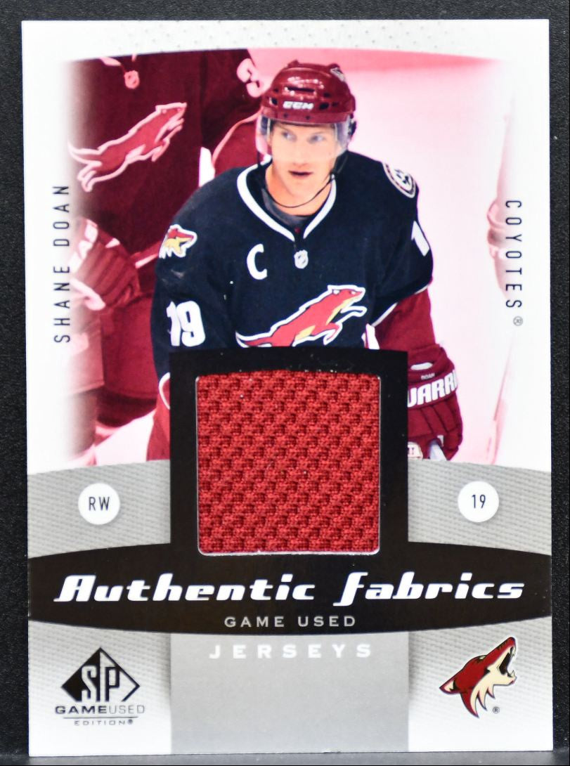 2010-11 SP Game Used Authentic Fabrics Shane Doan Arizona Coyotes Jersey 2394