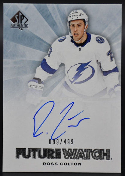 2021-22 SP Authentic Ross Colton RFWA-RC Tampa Bay Lightning RC Auto 099/499