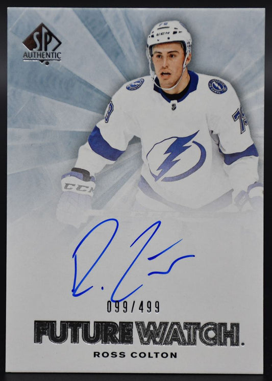 2021-22 SP Authentic Ross Colton RFWA-RC Tampa Bay Lightning RC Auto 099/499
