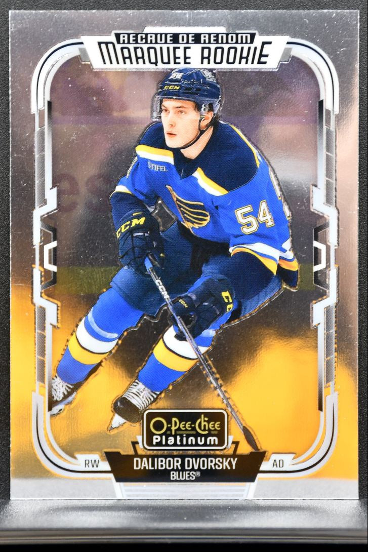 2025-26 O Pee Chee Platinum Marquee Rookie Dvorsky Dalibor 257 Blues RC 7771