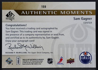 2012-13 SP Authentic Authentic Moments Sam Gagner 159 Auto
