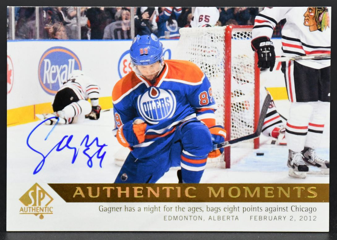 2012-13 SP Authentic Authentic Moments Sam Gagner 159 Auto