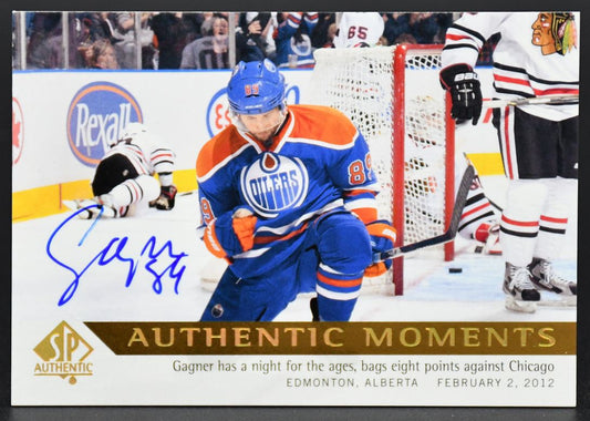 2012-13 SP Authentic Authentic Moments Sam Gagner 159 Auto