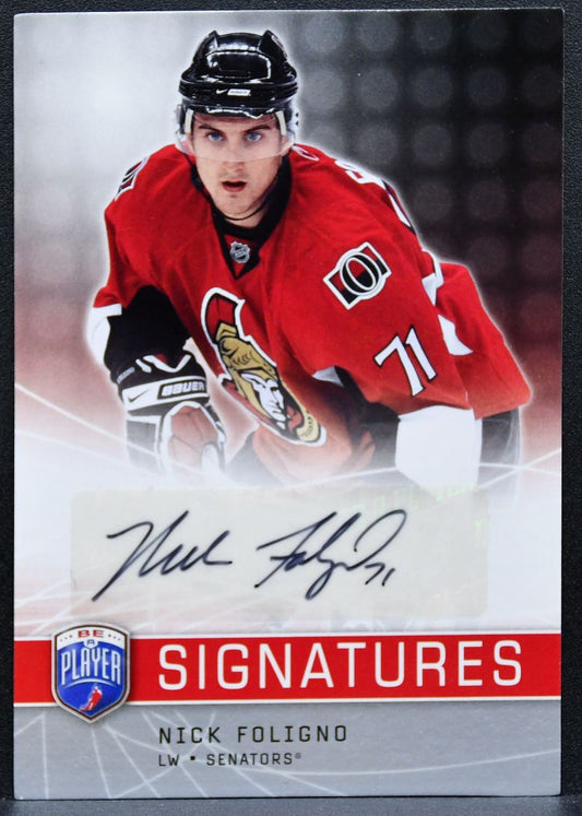 2008-09 Upper Deck Be A Player Signatures Nick Foligno S-NF Senators Auto 6845