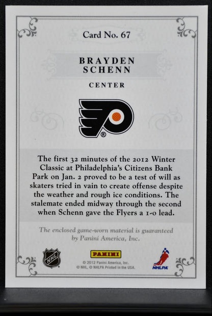 2012-13 Panini Dominion Jersey Brayden Schenn Flyers /100 Jersey 0452