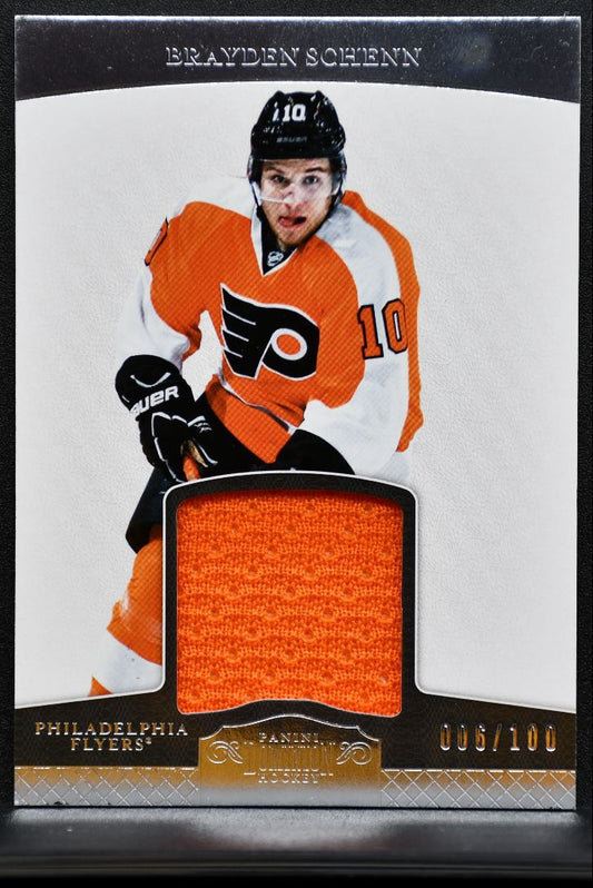 2012-13 Panini Dominion Jersey Brayden Schenn Flyers /100 Jersey 0452