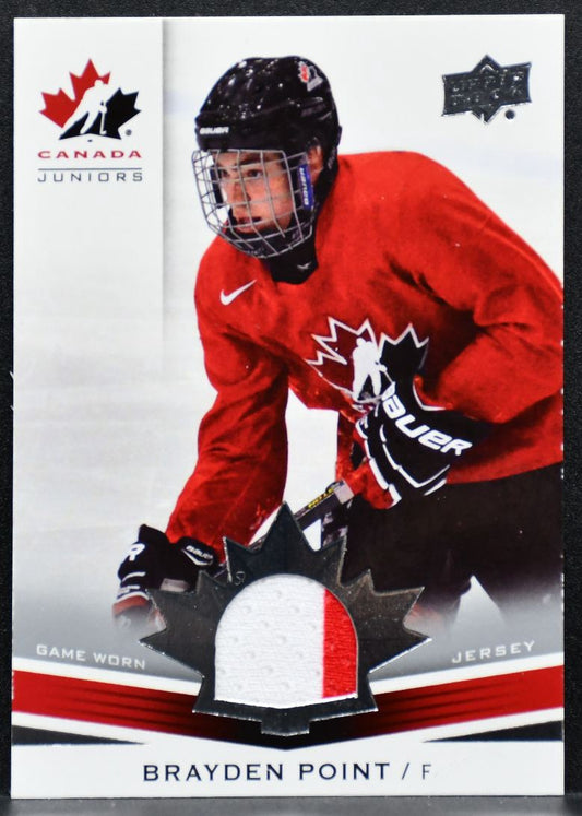 2014-15 UD Team Canada Juniors Base Jerseys Brayden Point 153 Canada Jersey 7744
