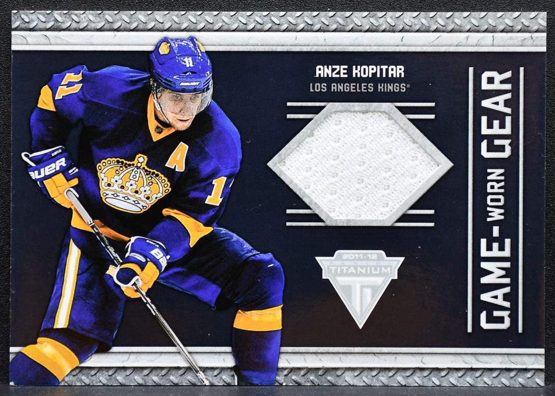 2011-12 Panini Titanium Game Worn Gear Anze Kopitar 87 Kings Jersey 2790