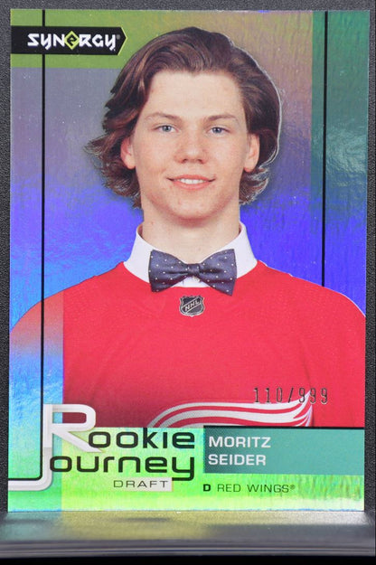 2021-22 UD Synergy Rookie Journey Draft Moritz Seider Red Wings RC 110/999 4380