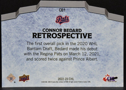 2022-23 Upper Deck CHL Retrospective Connor Bedard CB1 Regina Pats 3797