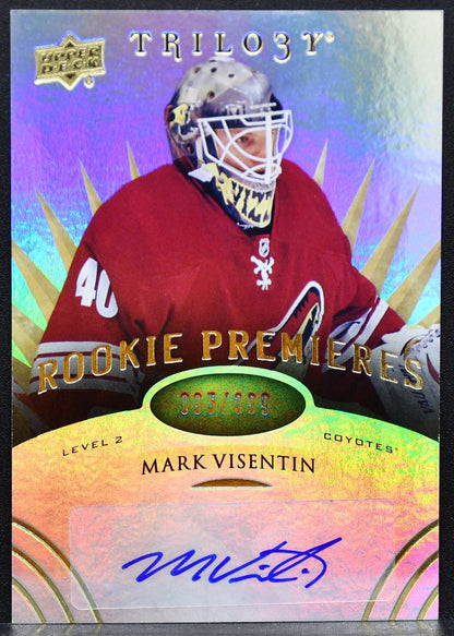 2014-15 UD Trilogy RC Premieres Mark Visentin 149 Coyotes RC Auto 095/199 1899