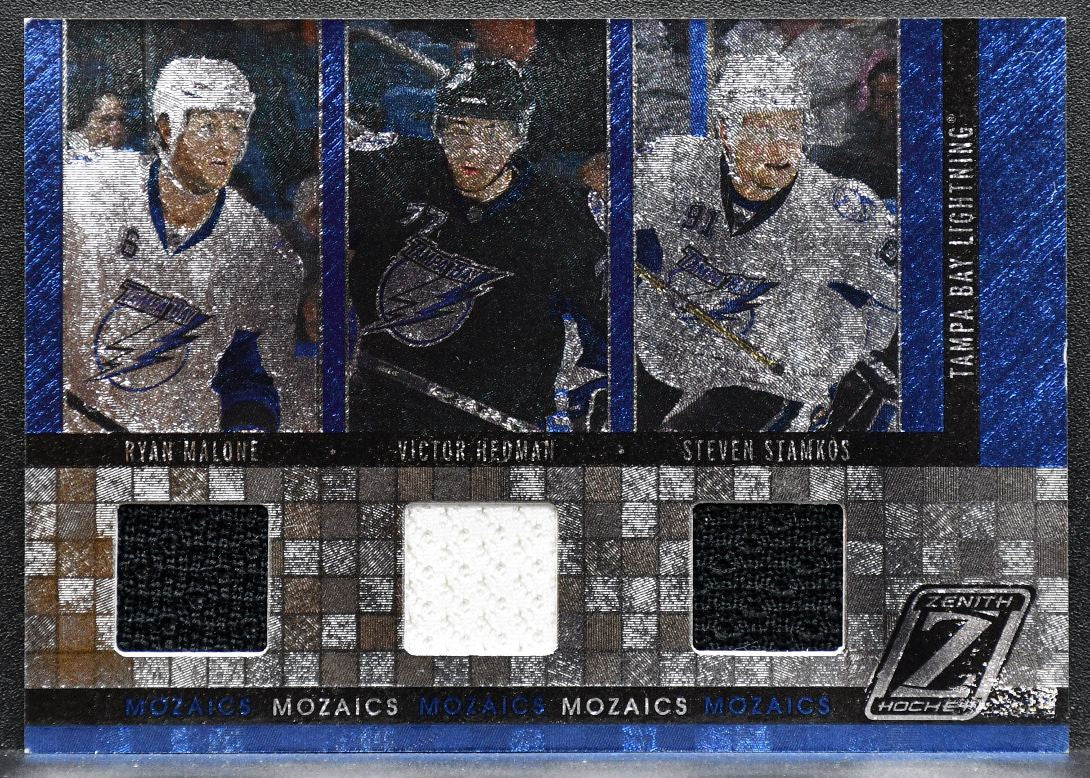 2011-12 Panini Zenith Mozaics Malone/Hedman/Stamkos Lightning Jersey 4558