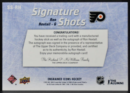 2025-26 Engrained Signature Shots Ron Hextall SS-RH Auto Stick 6117