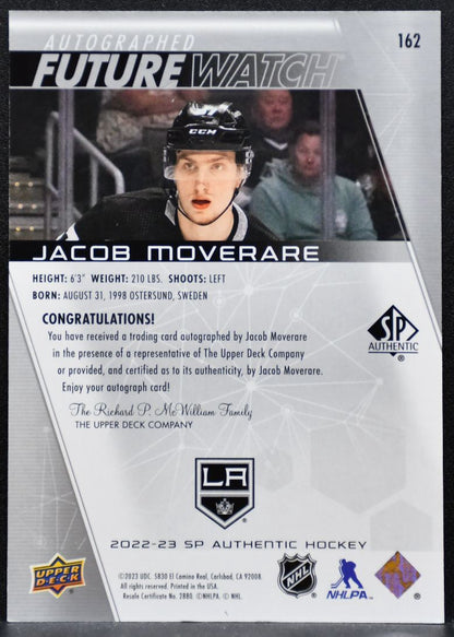 2022-23 SP Authentic Future Watch Auto Jacob Moverare Kings RC Auto 523/999 6389