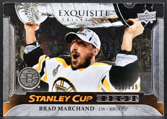 25-26 UD Black Diamond Exquisite Stanley Cup Heroes Marchand Bruins /299 9065