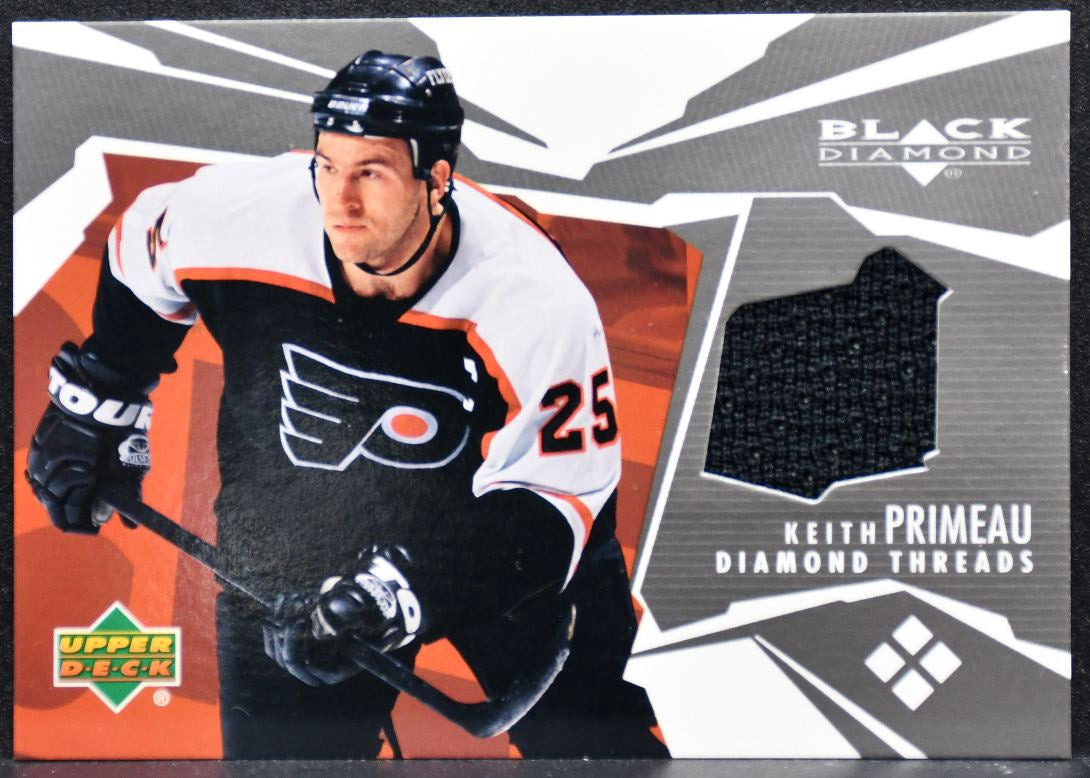 2003-04 Upper Deck Black Diamond Threads Keith Primeau DT-KP Flyers Jersey 4774