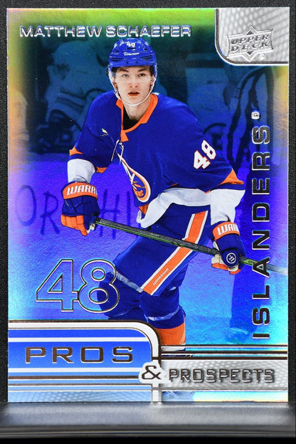 2025-26 UD Pros and Prospects Matthew Schaefer PP-10 New York Islanders RC 9057