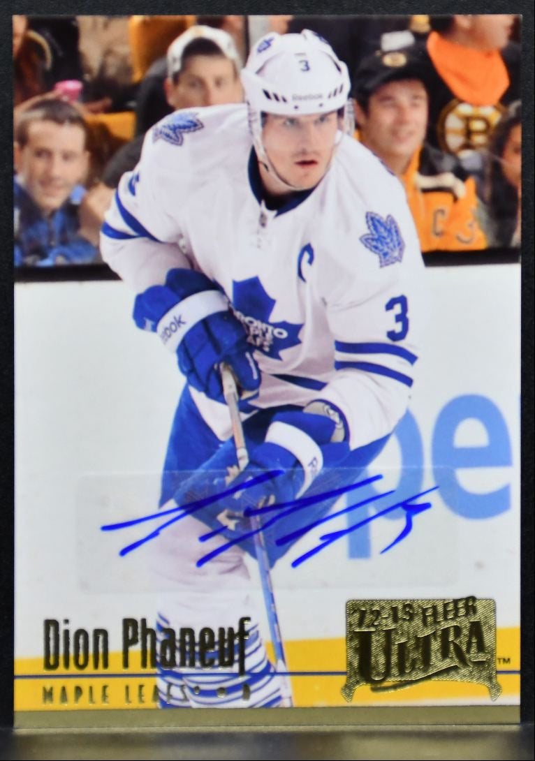2012-13 Fleer Ultra Retro Auto Dion Phaneuf 94-38 Toronto Maple Leafs Auto 0659