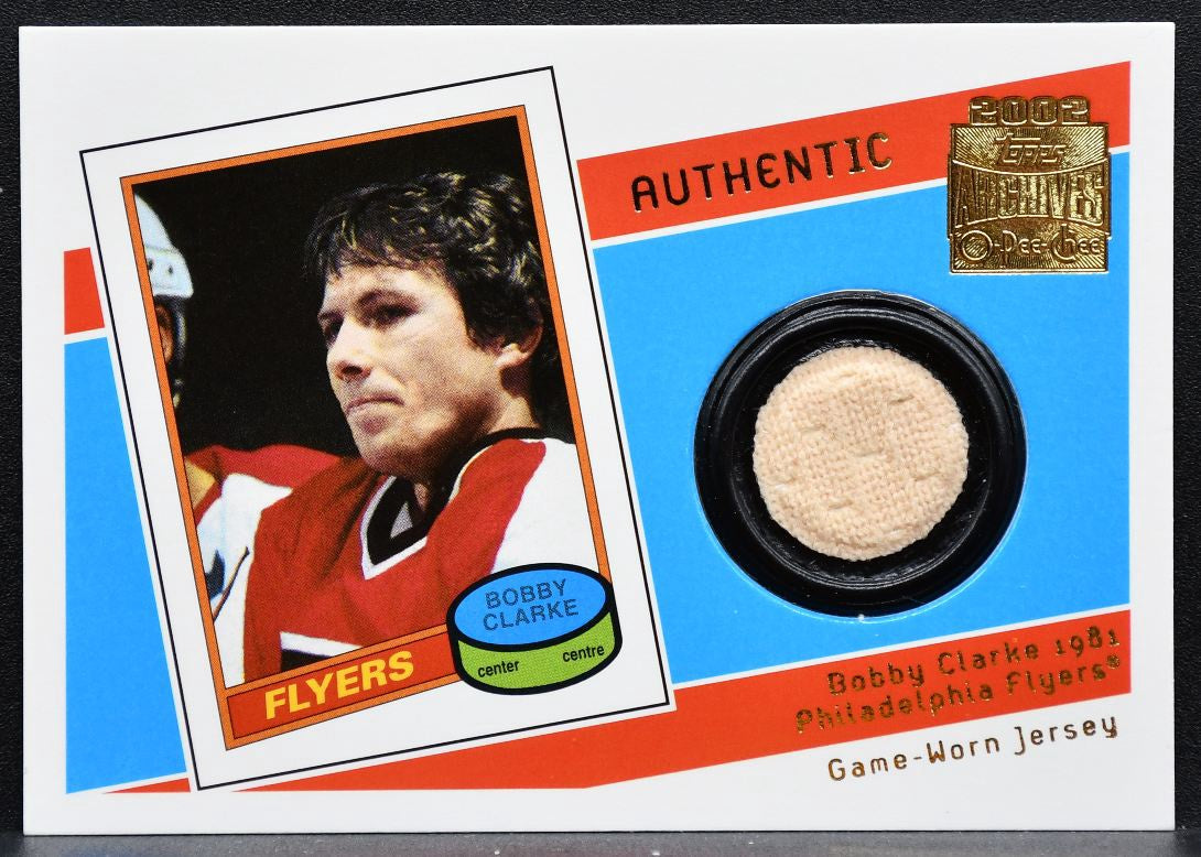 2001-02 Topps / O-Pee-Chee Archives Relics Bobby Clarke J-BC Flyers Jersey 5376