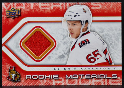 2009-10 Upper Deck Series 2 Rookie Materials Erik Karlsson RM-EK RC Jersey 8456