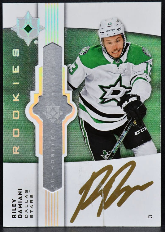 2021-22 UD Ultimate Collection Emblems Rookies Auto Riley Damiani UE-RD RC Auto