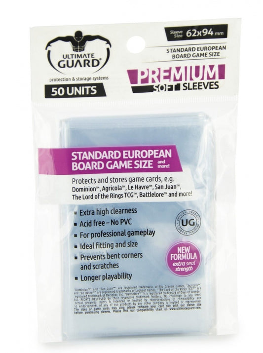 Ultimate Guard Sleeves Premium Bg Cards Standard European 50Ct